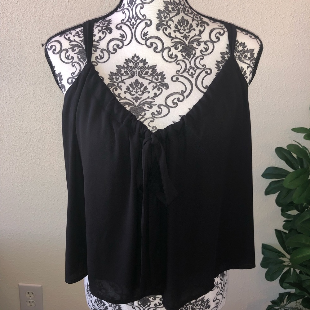 Flowy Tie Front Tank Top